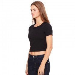 Plain Women's polycotton crop top Bella+Canvas 122 GSM